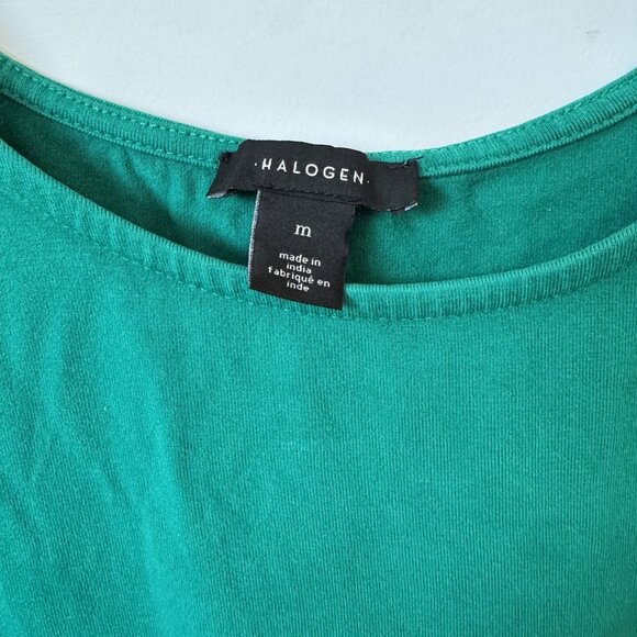 Halogen Size Medium (M) Women's Emerald Green Sleeveless Tank Top with Side Twis - Picture 3 of 3